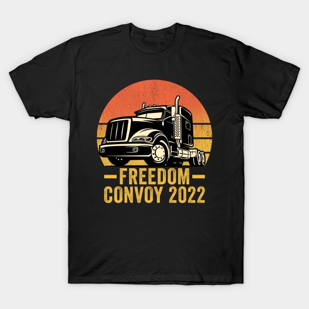 Support Freedom Convoy 2022 Canadian Truckers T-Shirt by UniqueBoutiqueTheArt